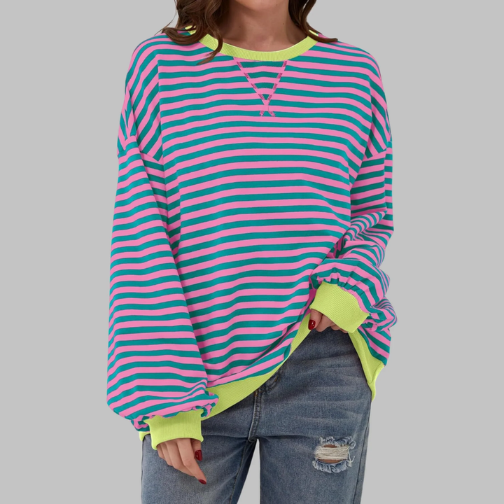 Luka I Casual Long Sleeve Round Neck Striped Shirt