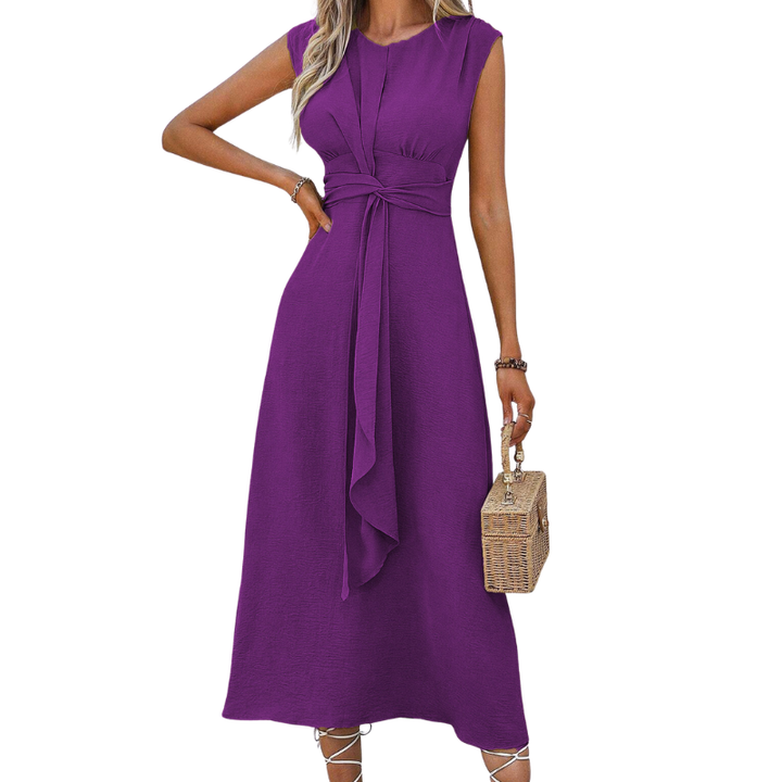 ROBBYN™ - Trendy Waist-Tie Sleeveless Dress