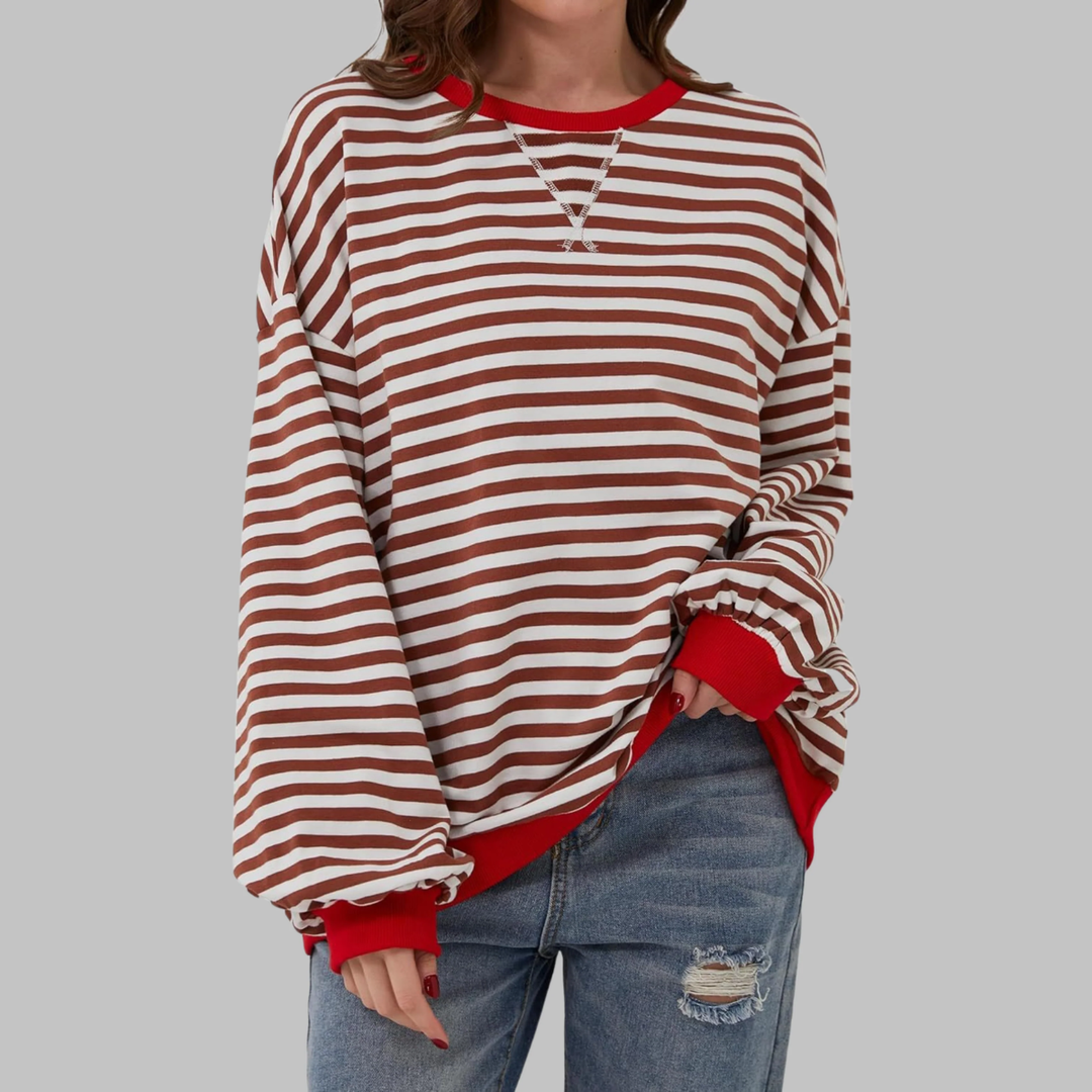 Luka I Casual Long Sleeve Round Neck Striped Shirt