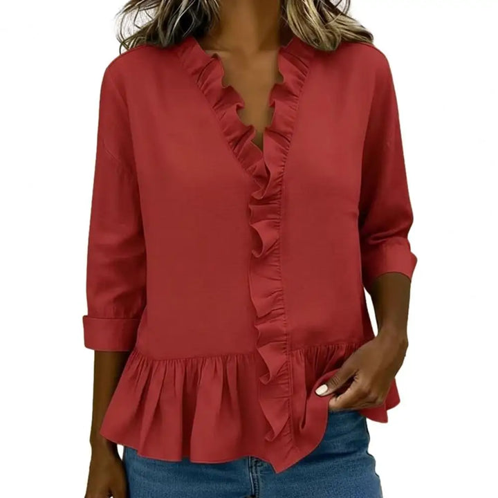 Maria™ Ruffle Collar Blouse