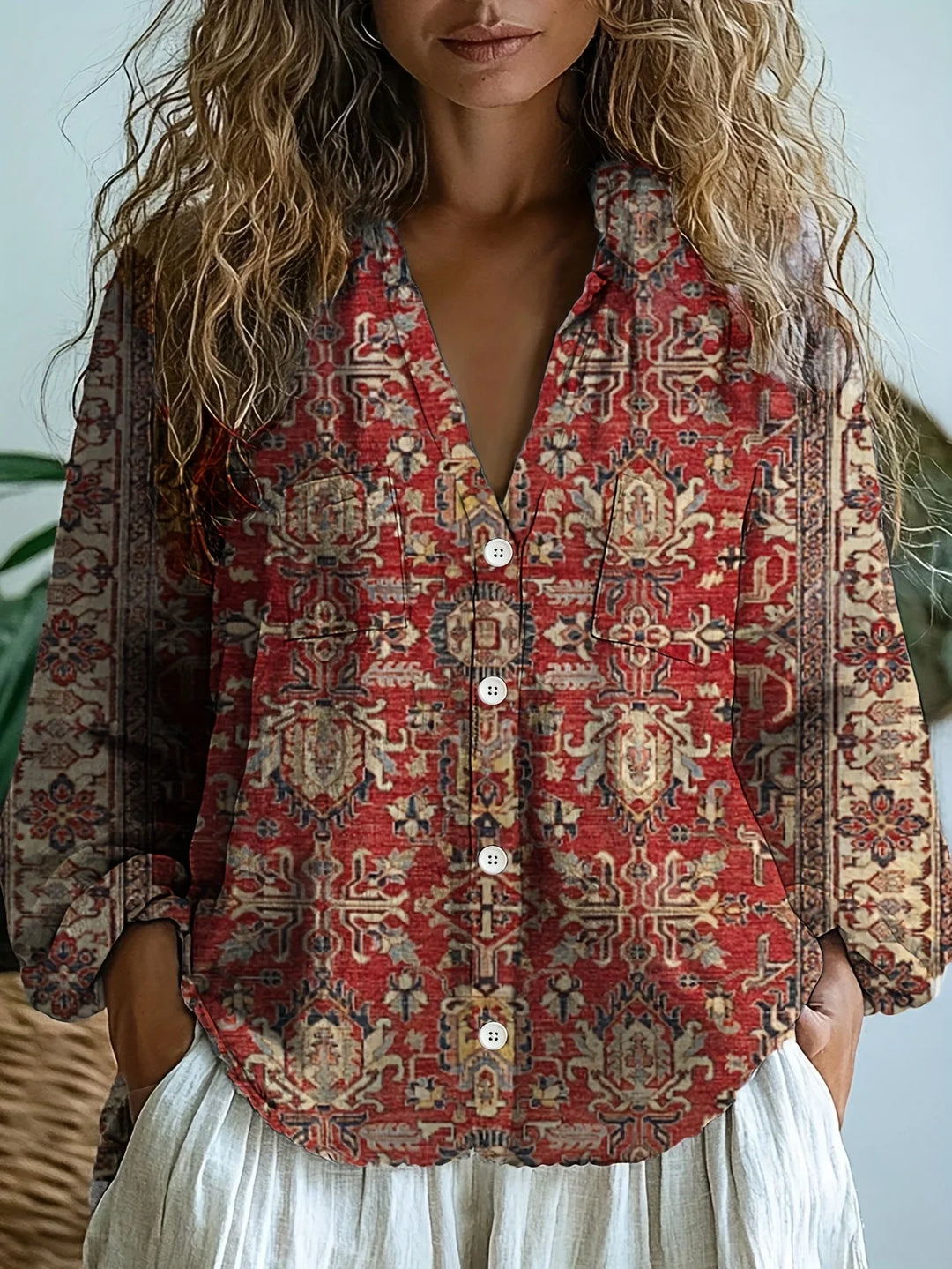 Cecily™ Button-Up Blouse