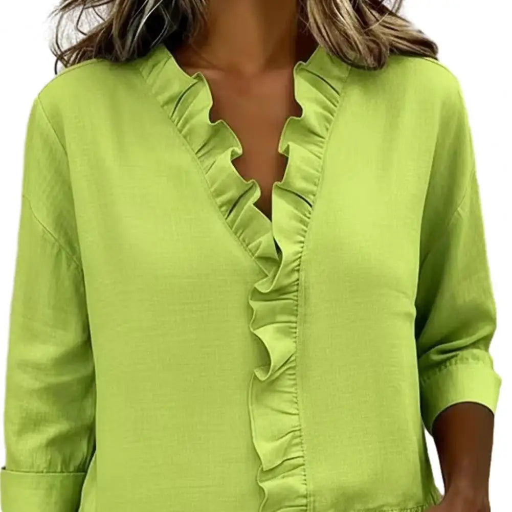 Maria™ Ruffle Collar Blouse