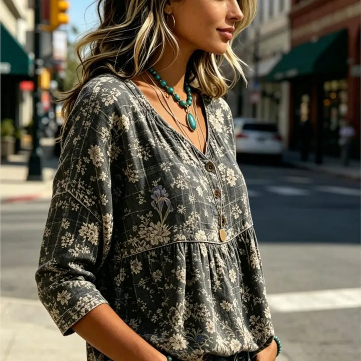 Odile™ Casual Button-Up Blouse