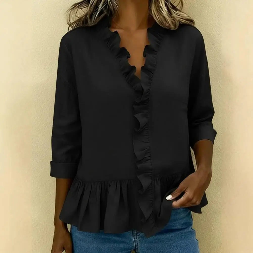 Maria™ Ruffle Collar Blouse