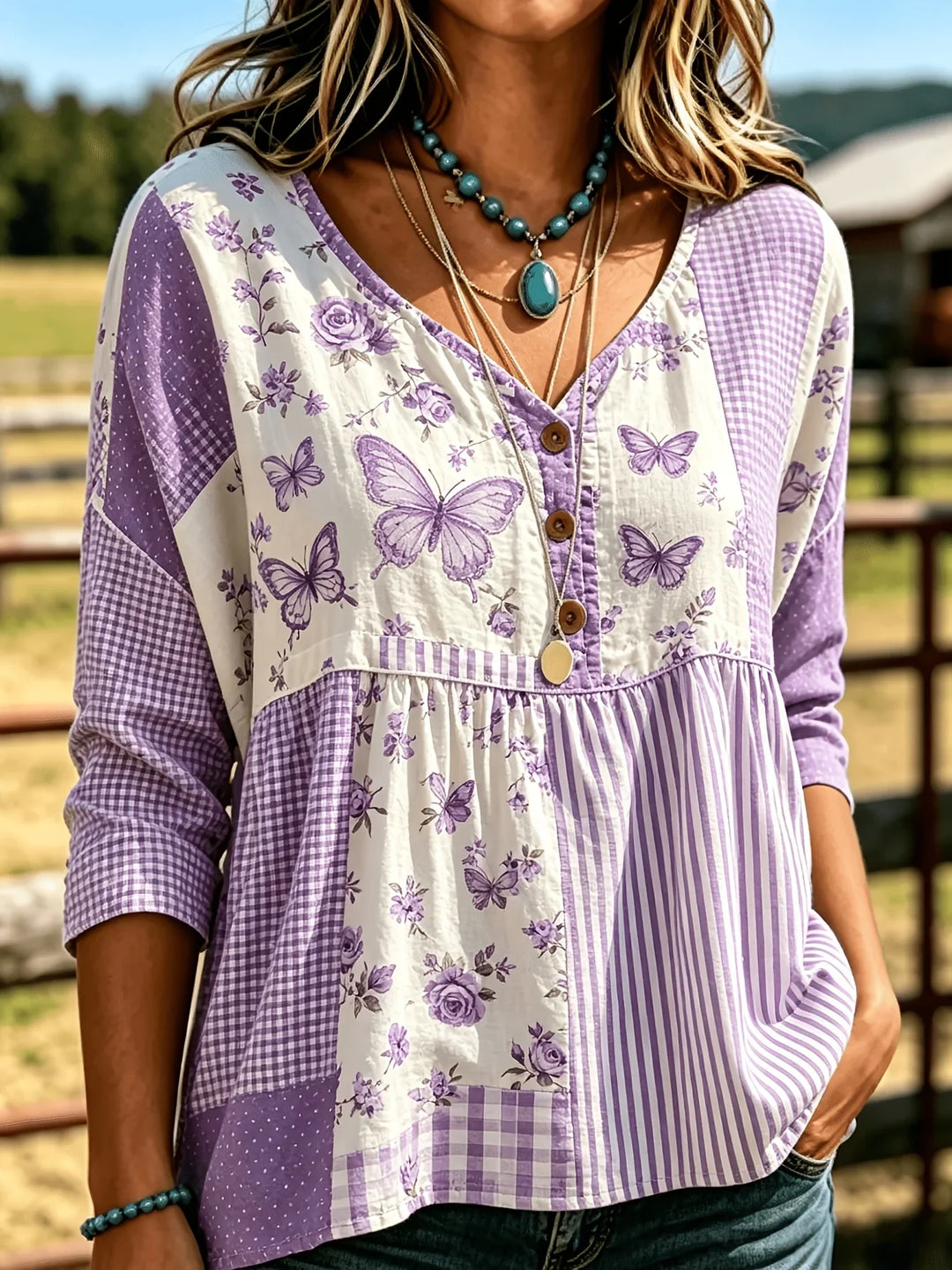 Andrea™ Casual Button-Up Blouse