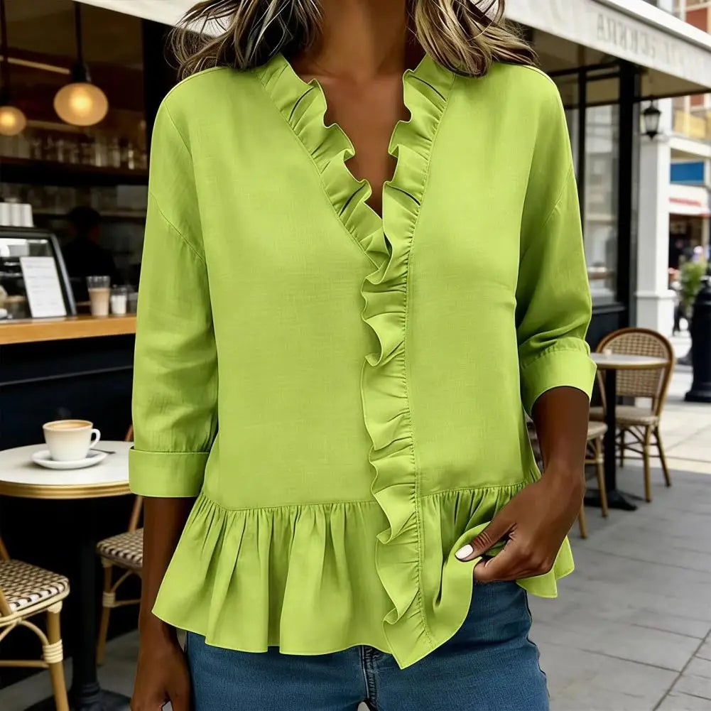 Maria™ Ruffle Collar Blouse