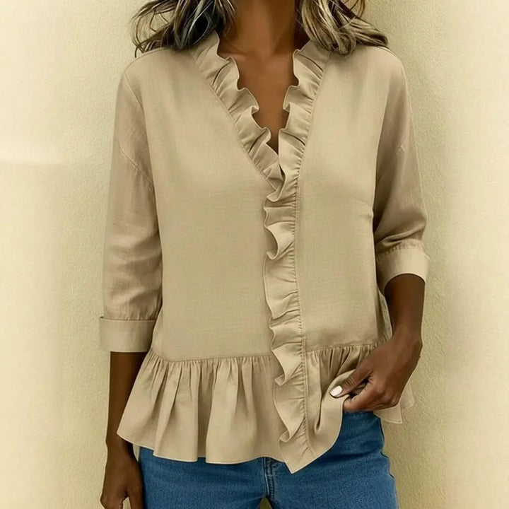 Maria™ Ruffle Collar Blouse