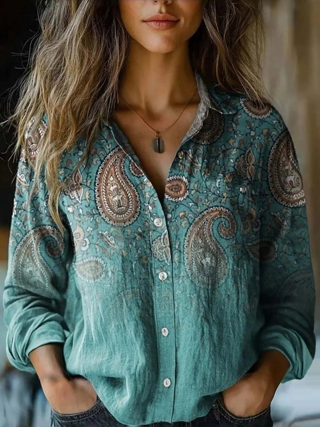 Martha™️ Button-Up Blouse