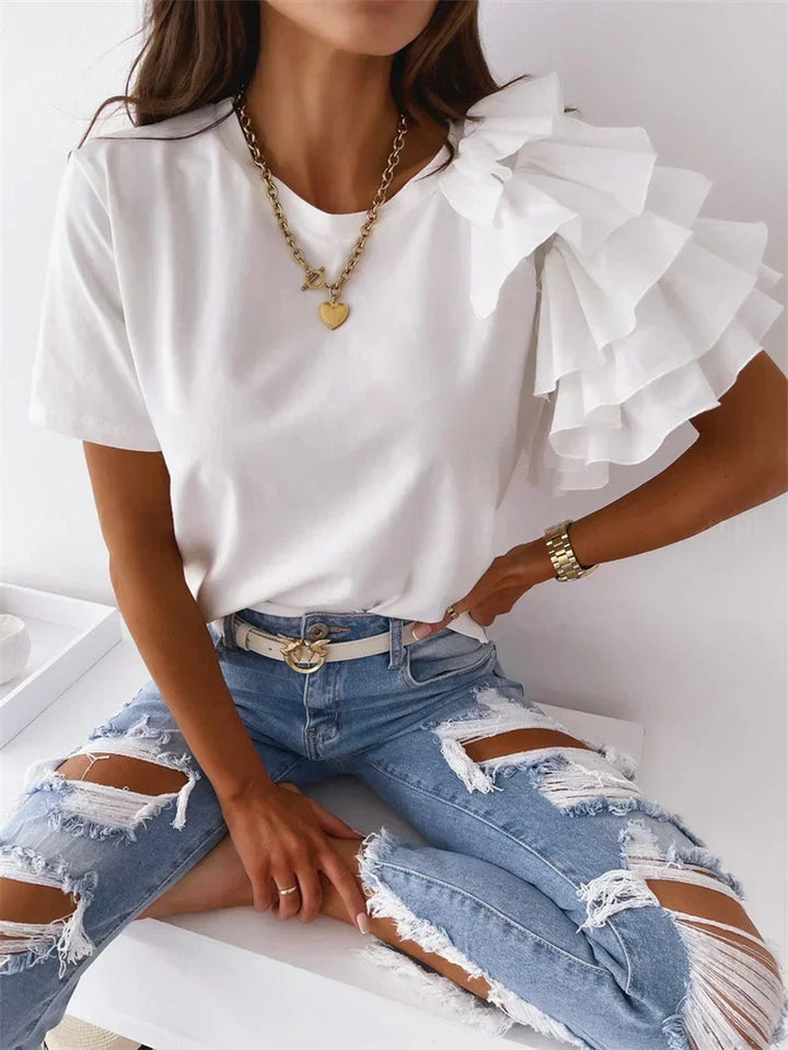 Anna | Chic Top with Bold Ruffle Sleeves