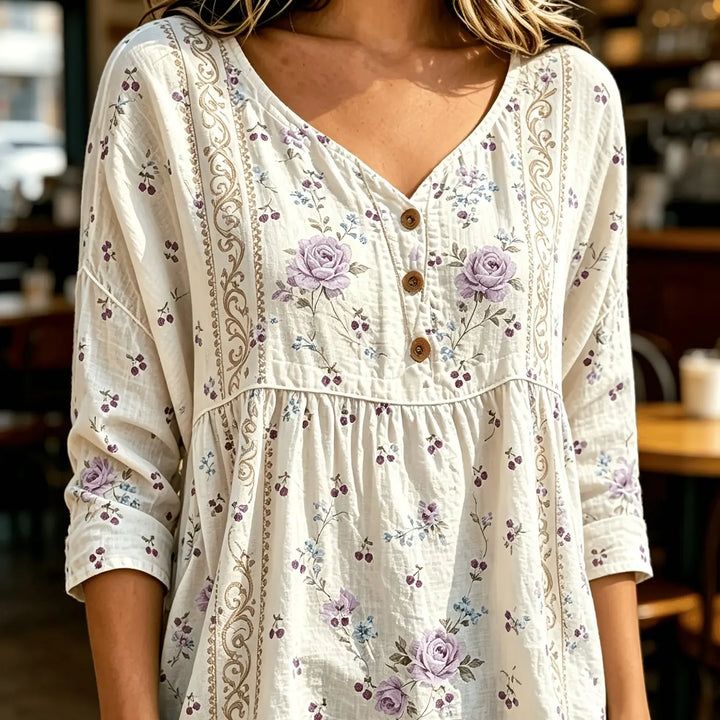 Andrea™ Casual Button-Up Blouse