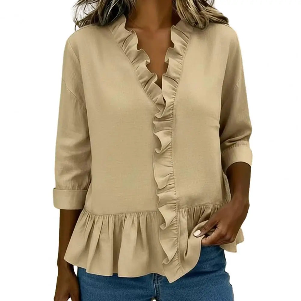 Maria™ Ruffle Collar Blouse