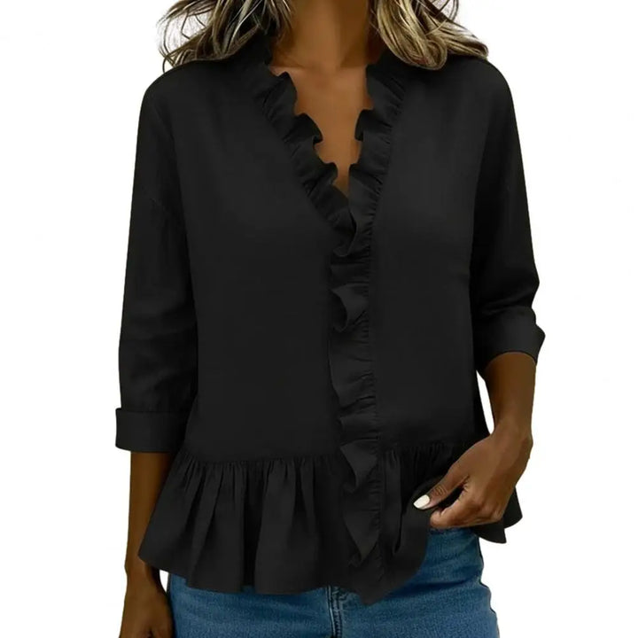 Maria™ Ruffle Collar Blouse