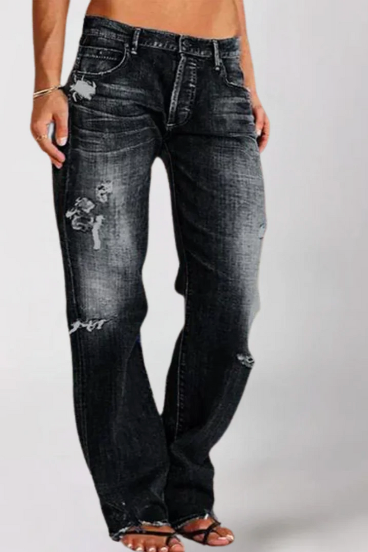 Brit & Boho™️ | Alicia Loose Wide-Leg Denim Jeans Brit & Boho | Fashion & Boutique