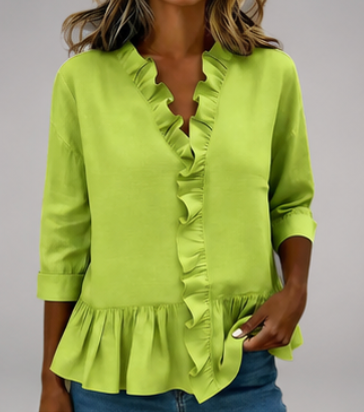 Maria™ Ruffle Collar Blouse