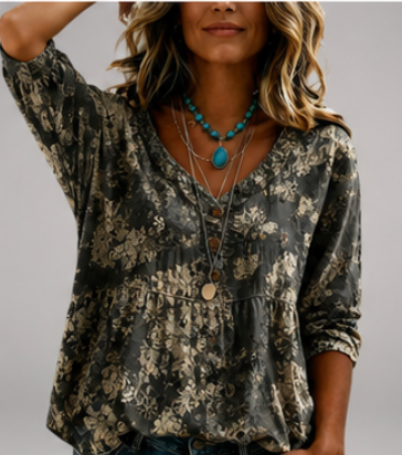Odile™ Casual Button-Up Blouse
