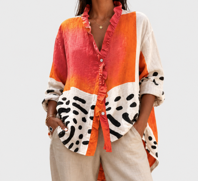 Sara™ Relaxed Print Blouse