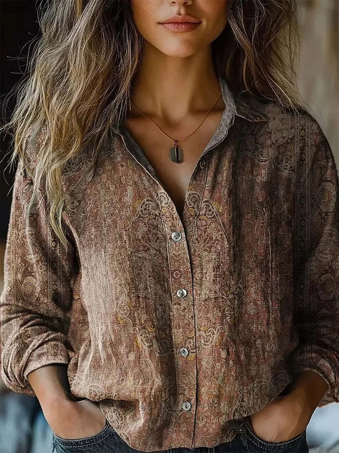 Martha™️ Button-Up Blouse