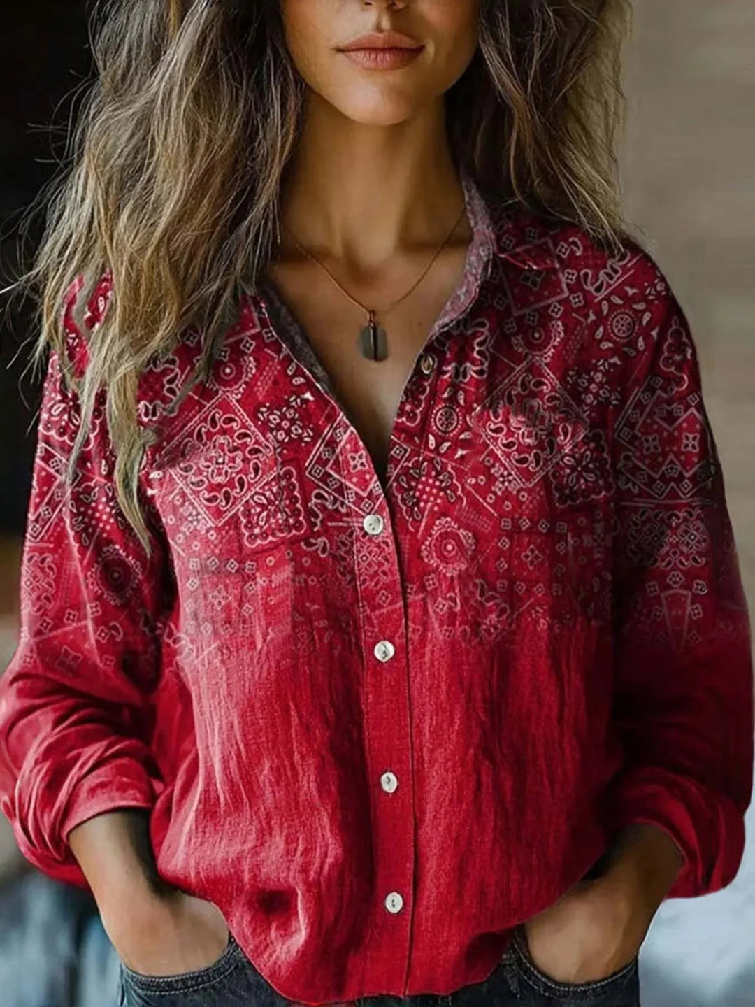 Martha™️ Button-Up Blouse