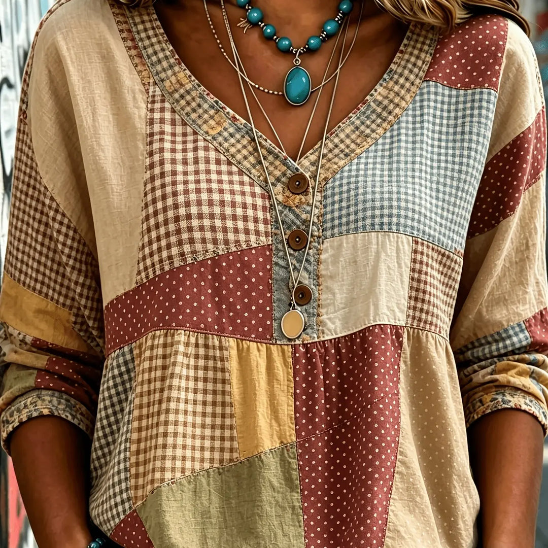 Andrea™ Casual Button-Up Blouse