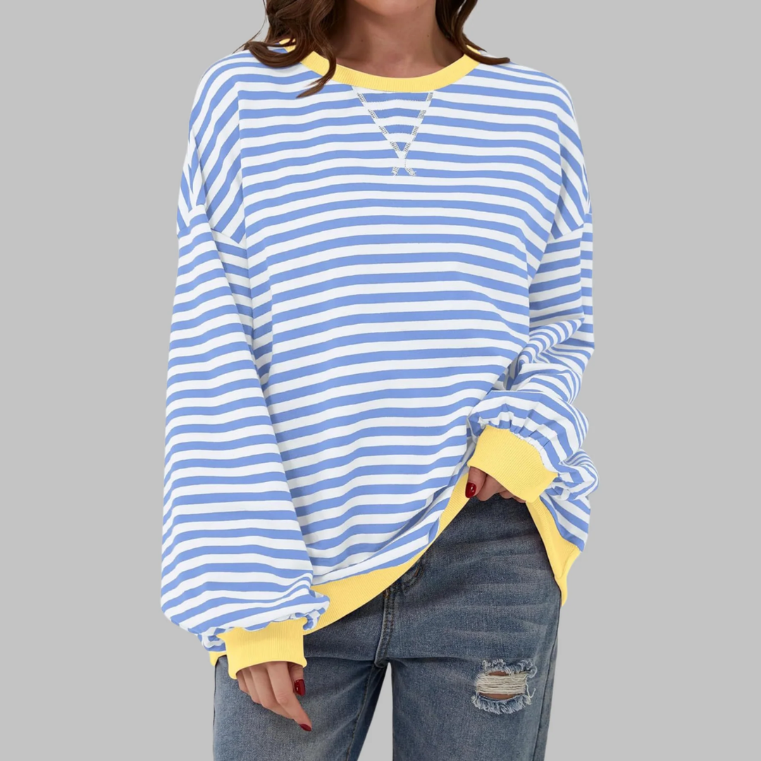 Luka I Casual Long Sleeve Round Neck Striped Shirt