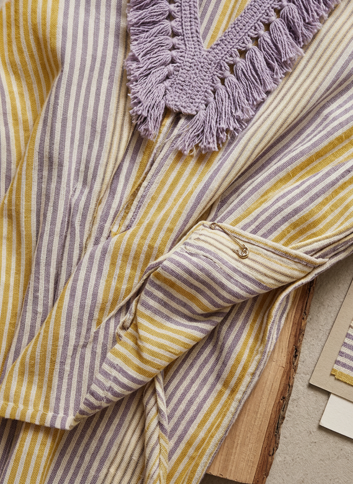 Color-Block Stripe Maxi Dress