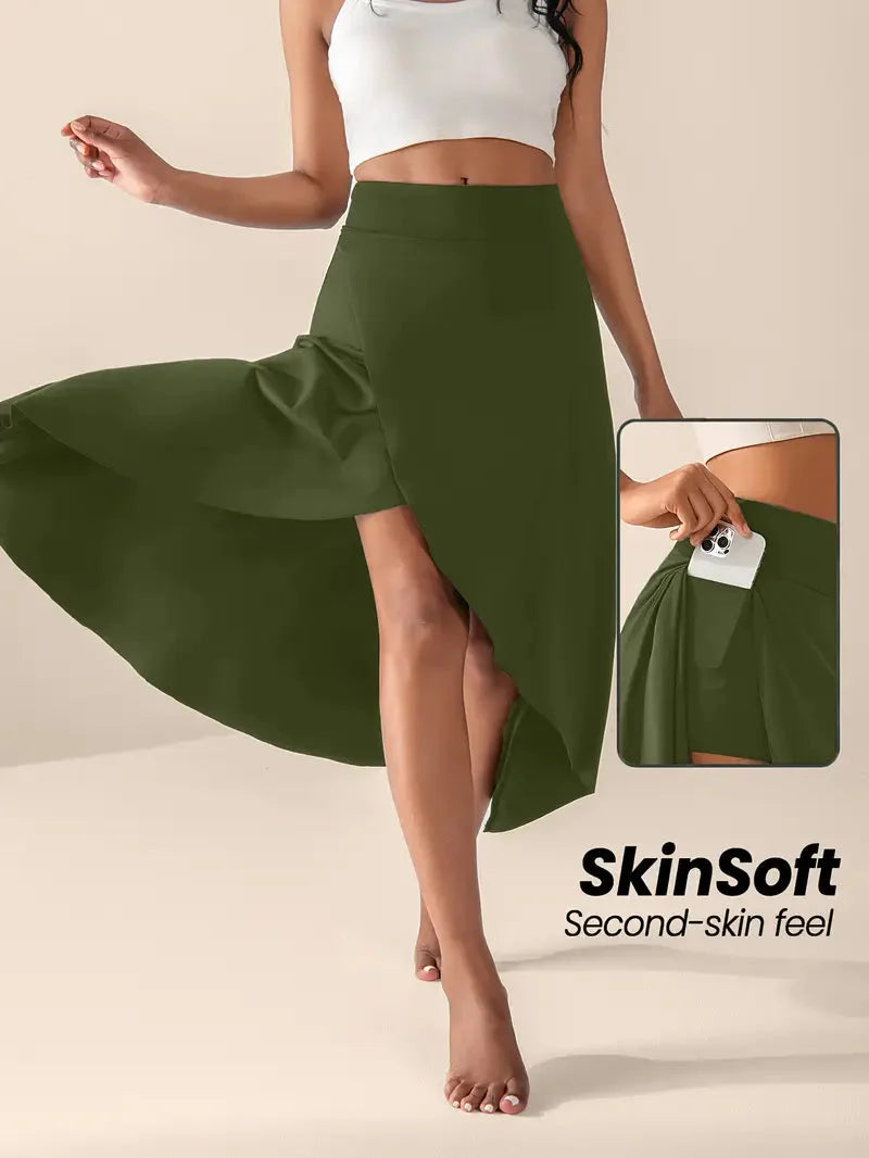 Brit & Boho™ I June High-Waisted Split Skort with Pockets Brit & Boho | Fashion & Boutique