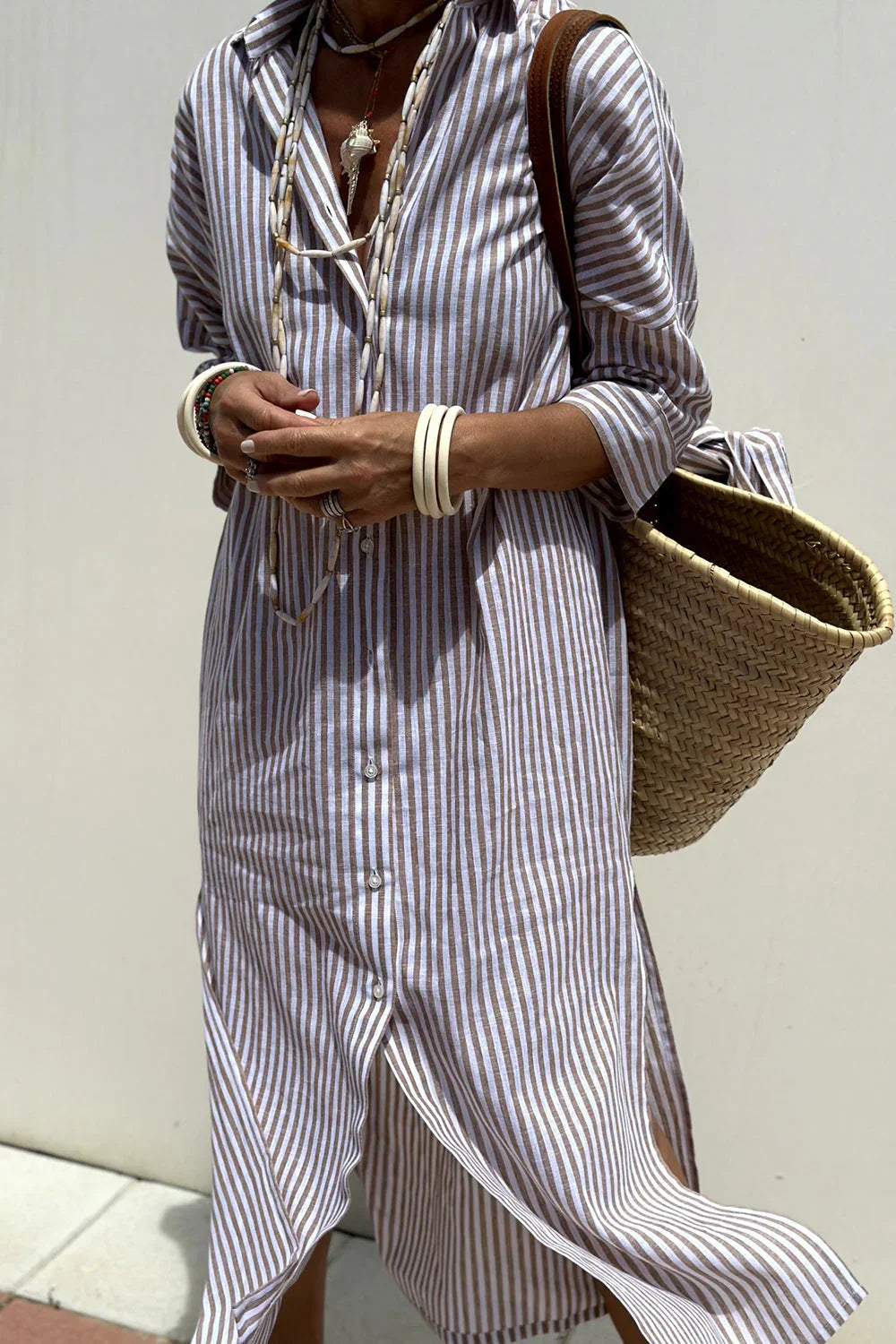 Brit & Boho™️ | Stripped Dress Shirt