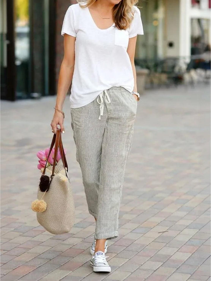 Harper | Women's Casual Drawstring Straight-Leg Casual Pants