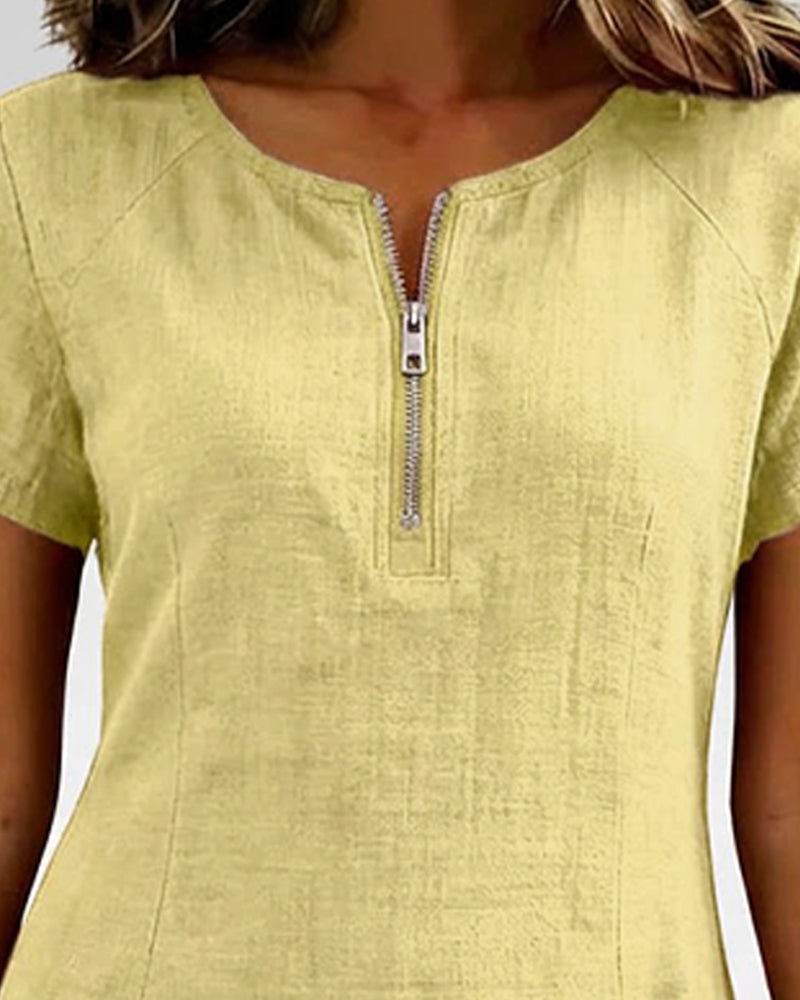 Sophie™ Cotton Zip Pocket Dress