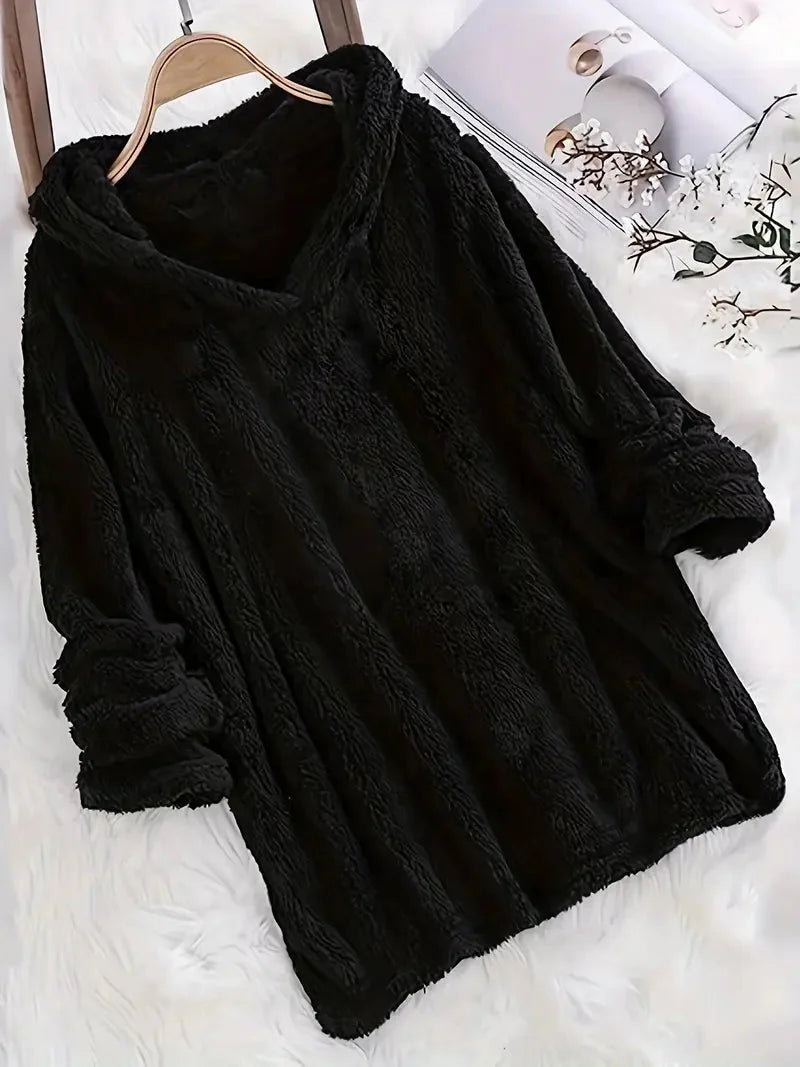 Brit & Boho™ I Nora Fleece Solid Hoodie Brit & Boho | Fashion & Boutique