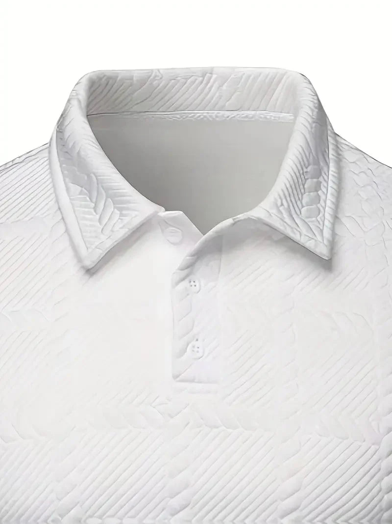 Brit & Boho™️ | Liam Casual Geometric Knit Polo Shirt Brit & Boho | Fashion & Boutique