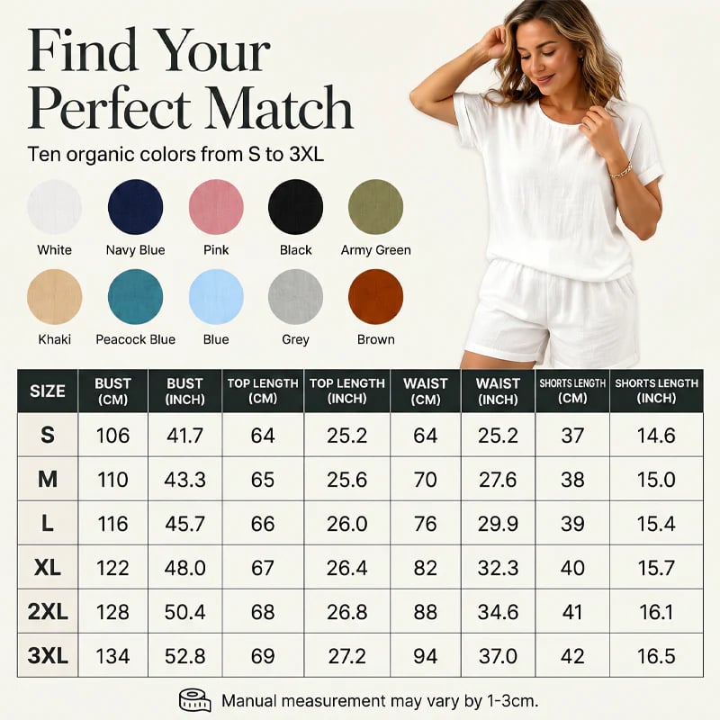 Women's Short Sleeve Top & Shorts 2-Piece Set