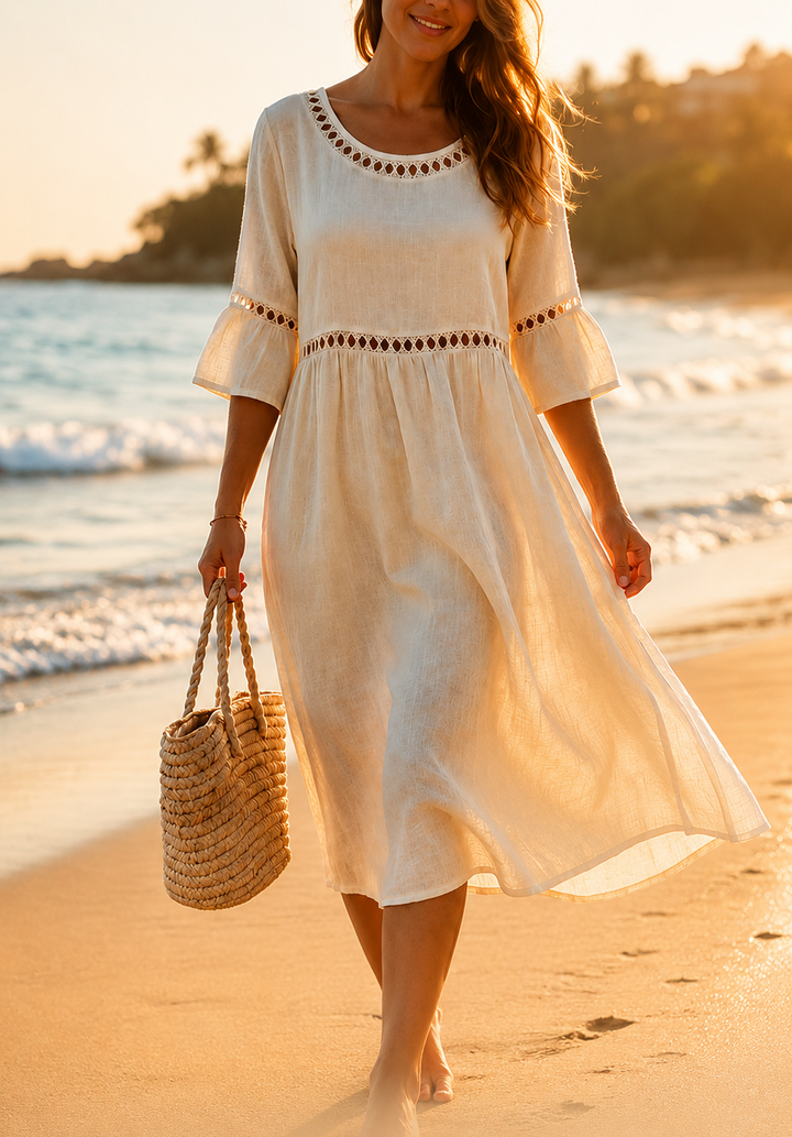 Amara™ | Elegant Tummy-Concealing Midi Dress