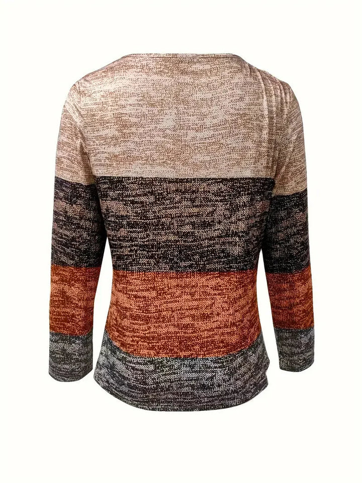 Brit & Boho™ I Marites Color Block Quarter Zip T-Shirt Brit & Boho | Fashion & Boutique