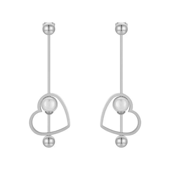 Brit & Boho™ I 18K Gold Titanium Steel Heart-shaped Peach Earrings Brit & Boho | Fashion & Boutique