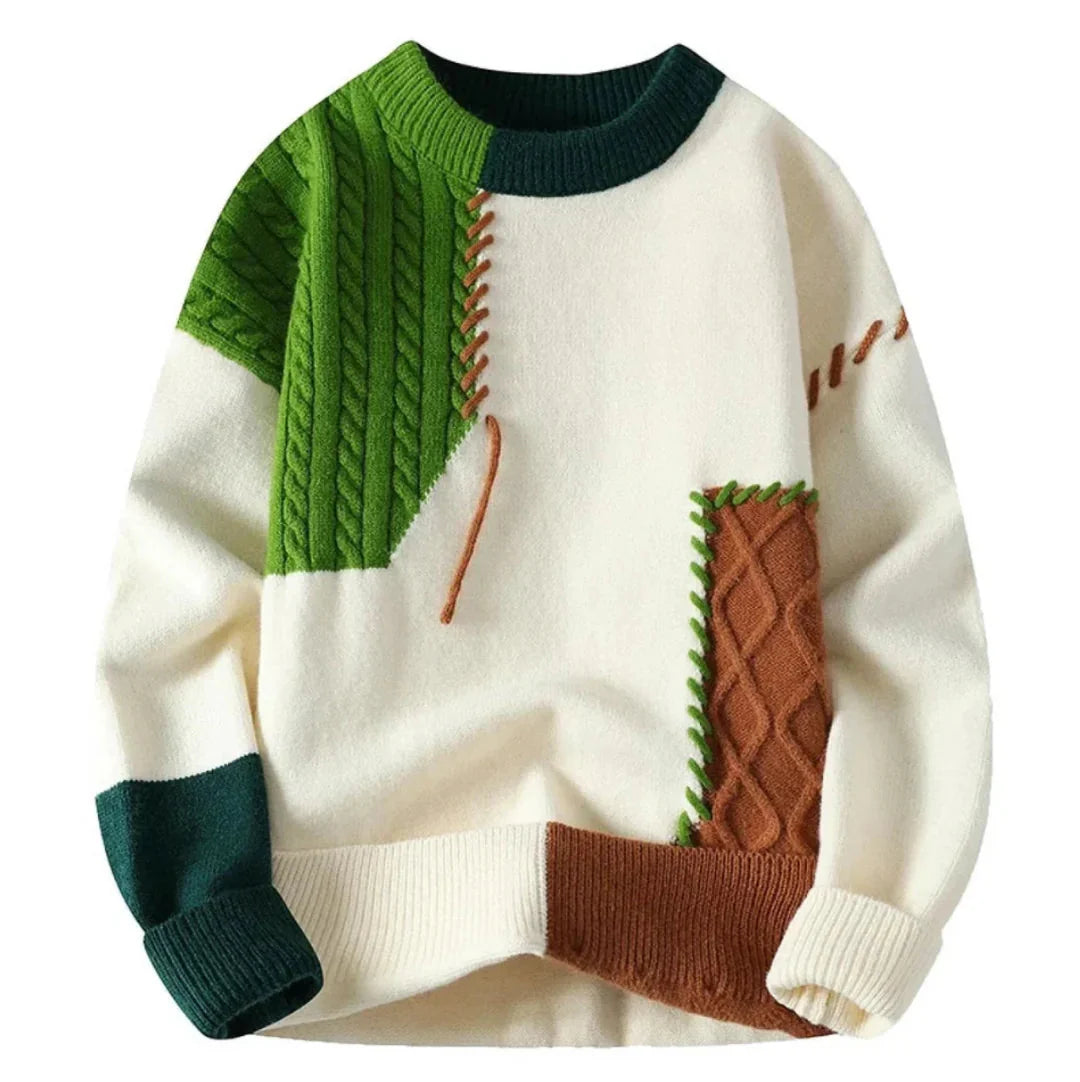 Amor | Sweater with Patchwork Brit & Boho | Fashion & Boutique