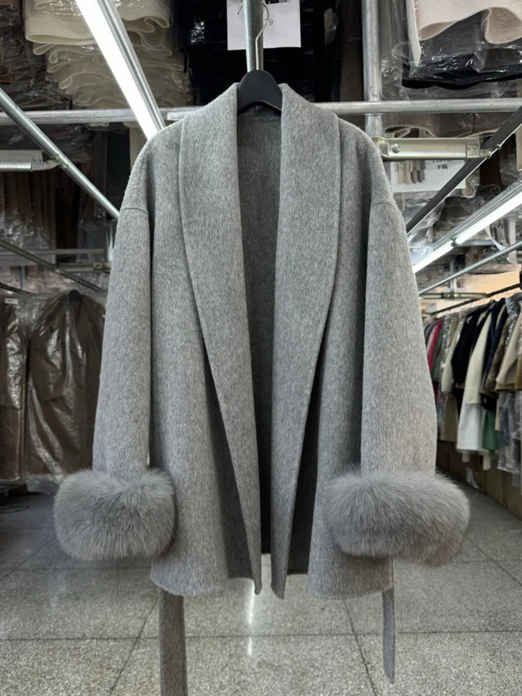 Brit & Boho™ | Alessia Fur Trench Coat - Brit & Boho | Fashion & Boutique