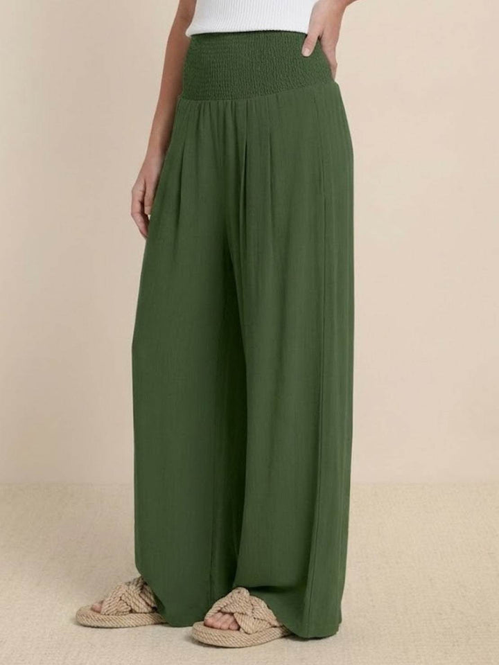 Dune | Women's High Waist Wide Leg Pants Smocked Waistband