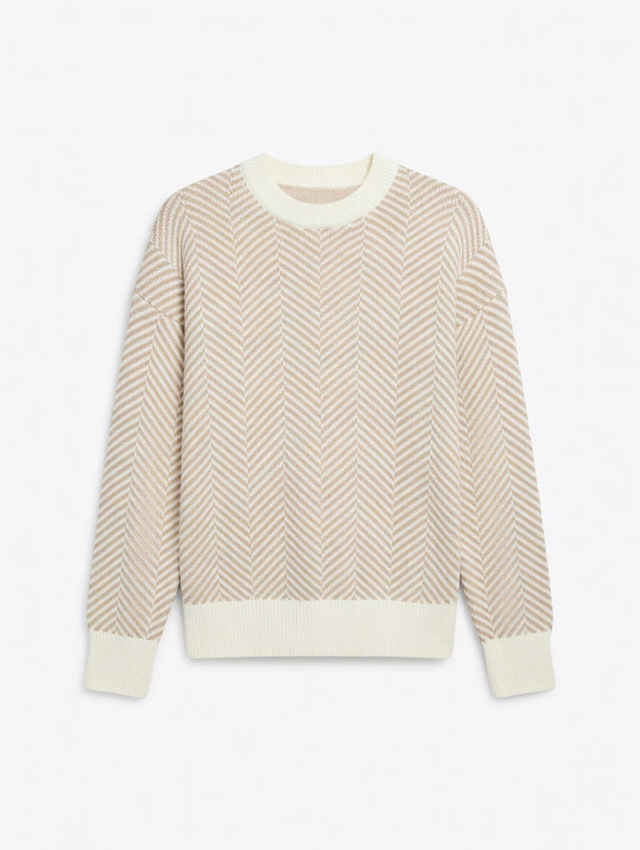 Brit & Boho™ | Margarita Elegance Striped Sweater