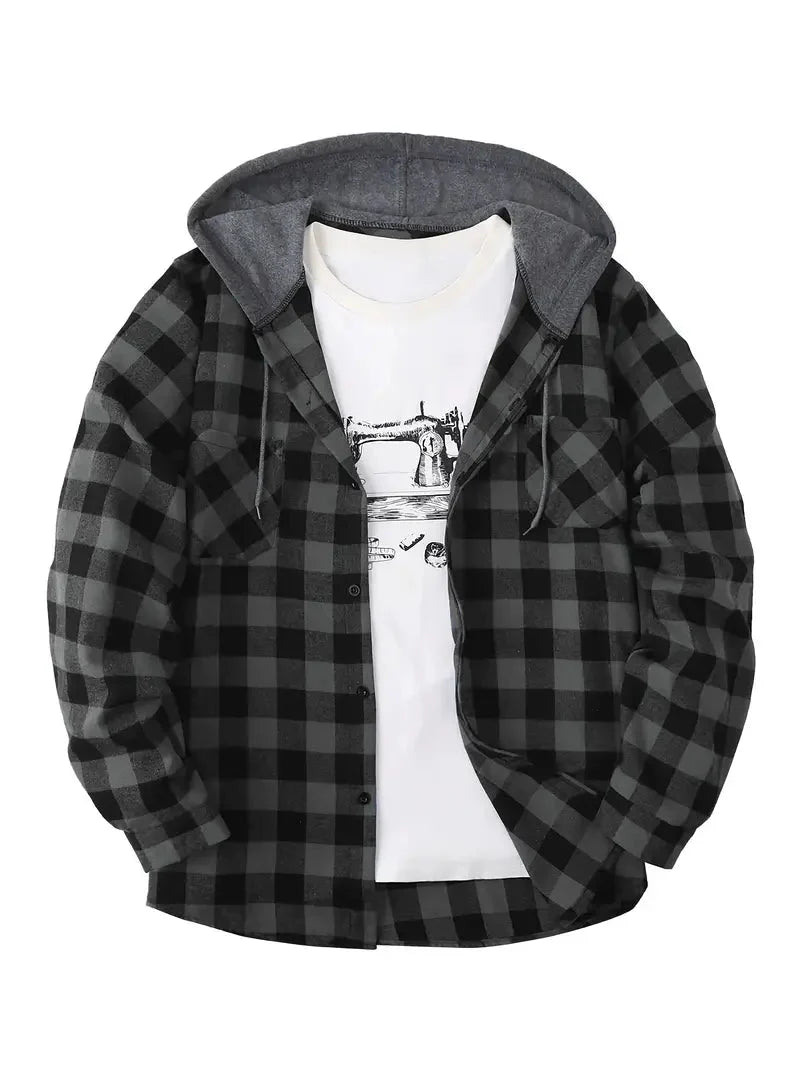 Brit & Boho™️ |  Timber Hooded Flannel Jacket Brit & Boho | Fashion & Boutique