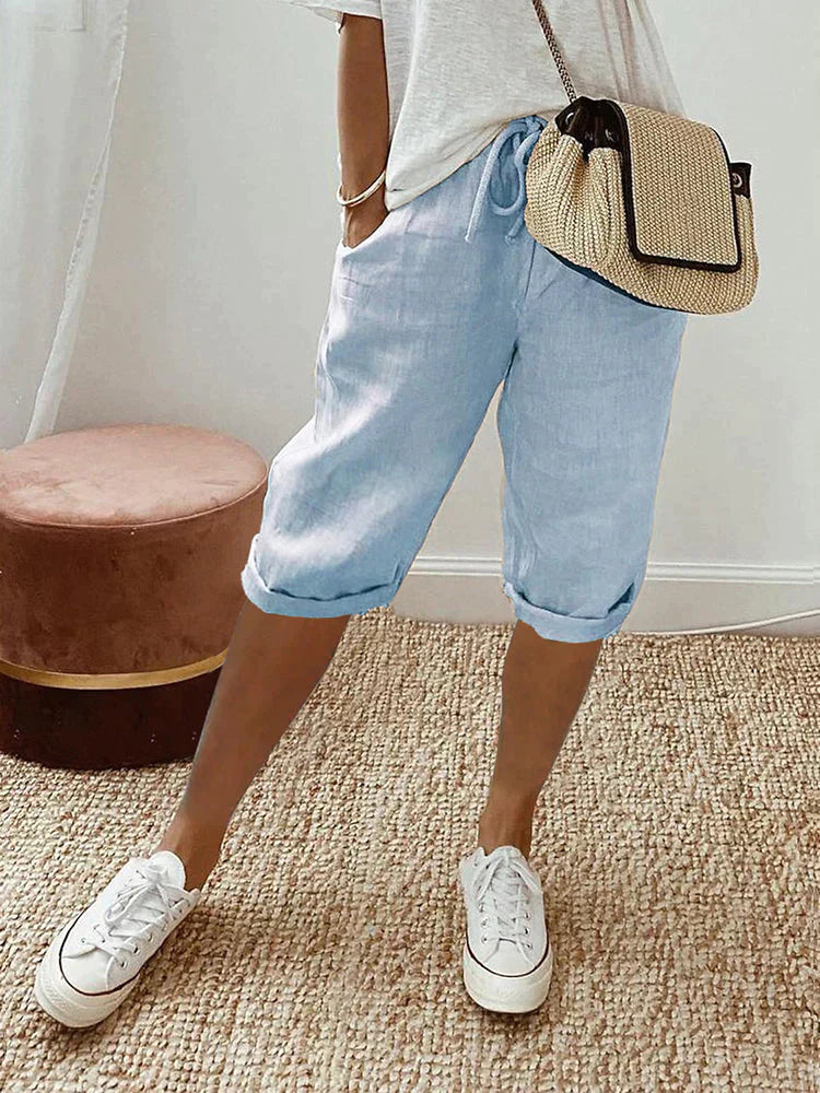 Cotton Linen Women's Shorts