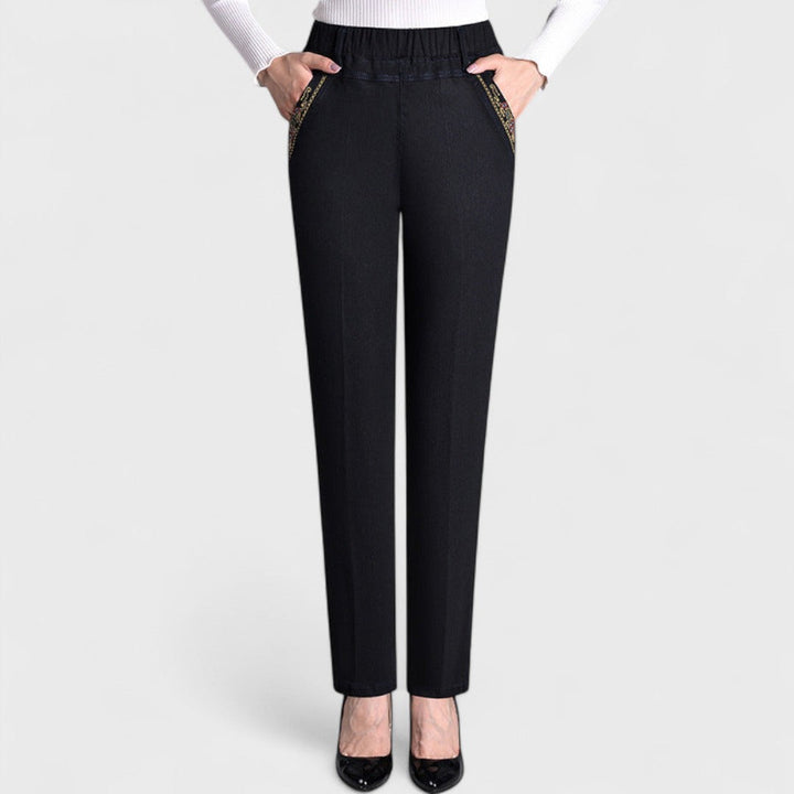 Marian | Women's Stretch Jeans with Side Pockets and Elastic Waist