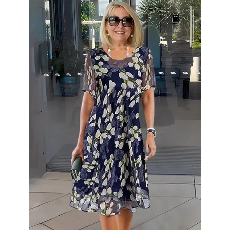 Celeste™ Floral Chiffon Dress