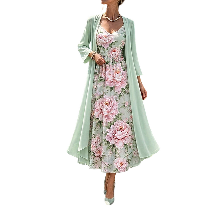 Mackenzie™ Floral Chiffon Dress Set