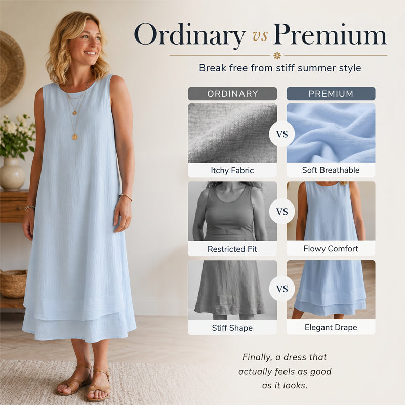 Women's Summer Sleeveless Tiered Dress - Effortless & Breezy Style