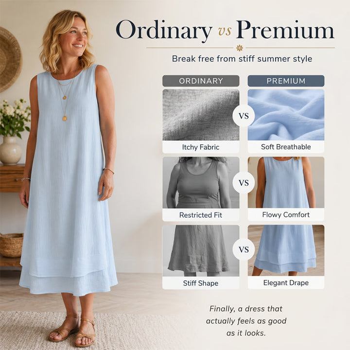 Women's Summer Sleeveless Tiered Dress - Effortless & Breezy Style