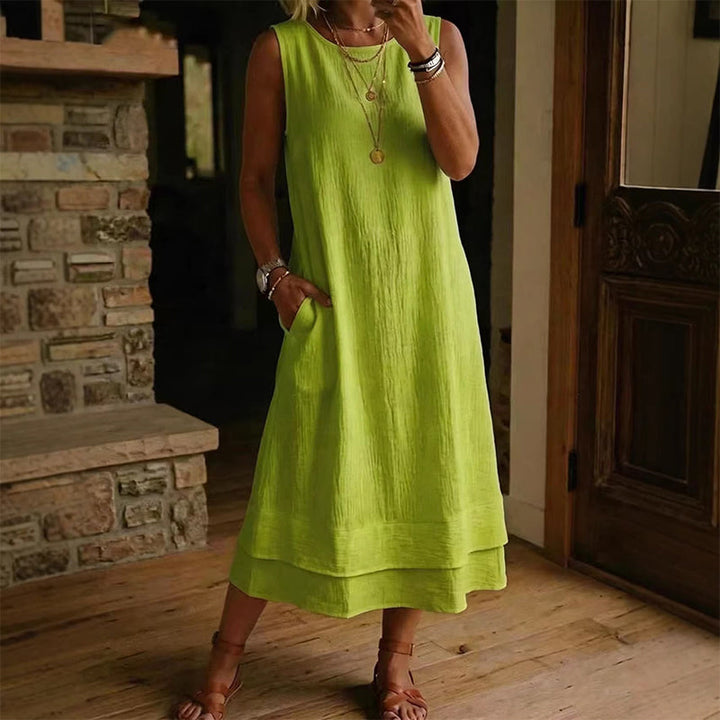 Women's Summer Sleeveless Tiered Dress - Effortless & Breezy Style