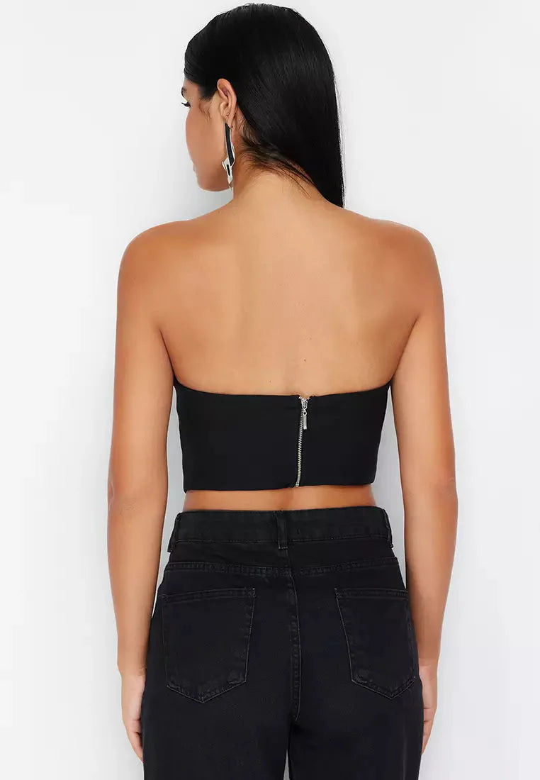 Brit & Boho™ I Danica Embellished Cropped Bustier Brit & Boho | Fashion & Boutique